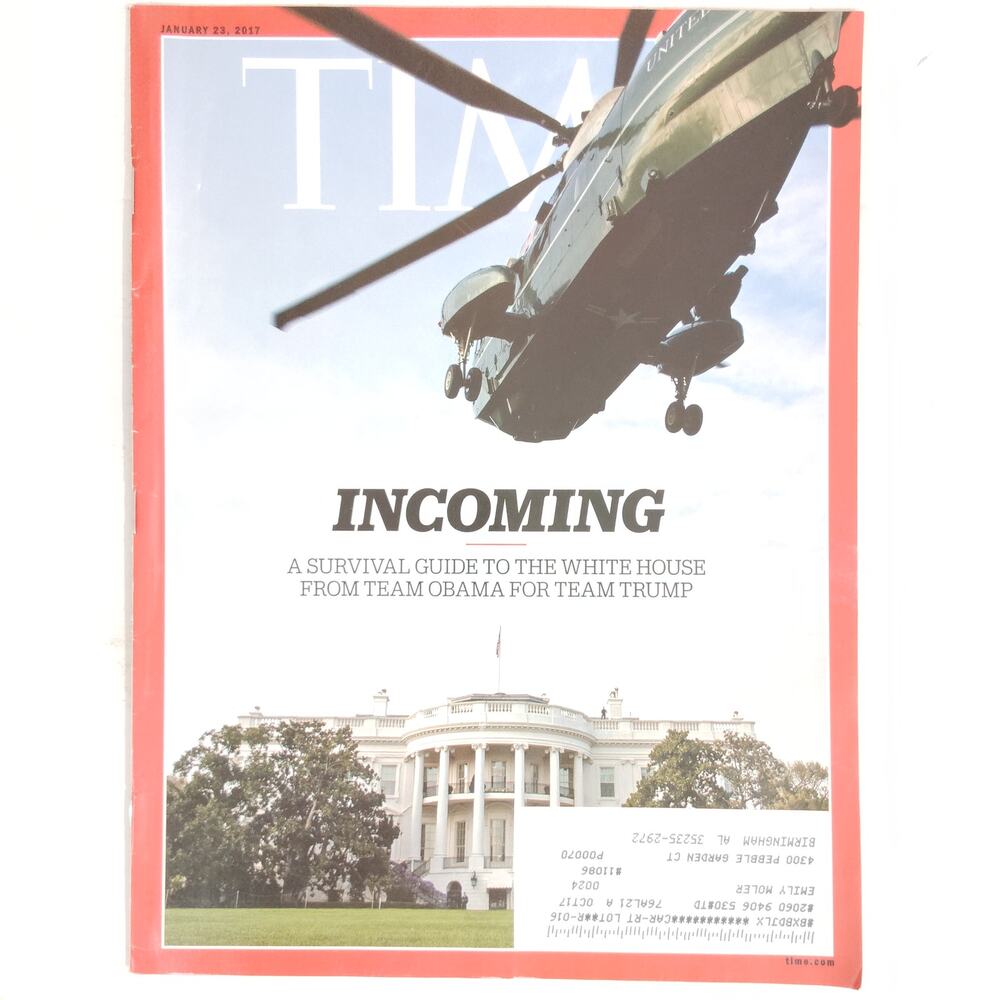 TIME Mag Jan 23, 2017 Incoming White House Survival Guide, Clemson vs Alabama